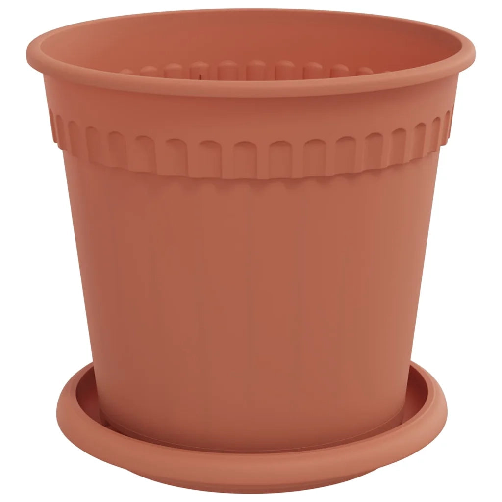 Vasi per Piante 24 pcs Rosso Mattone Ø 17 x 14 cm Plastica 3403264