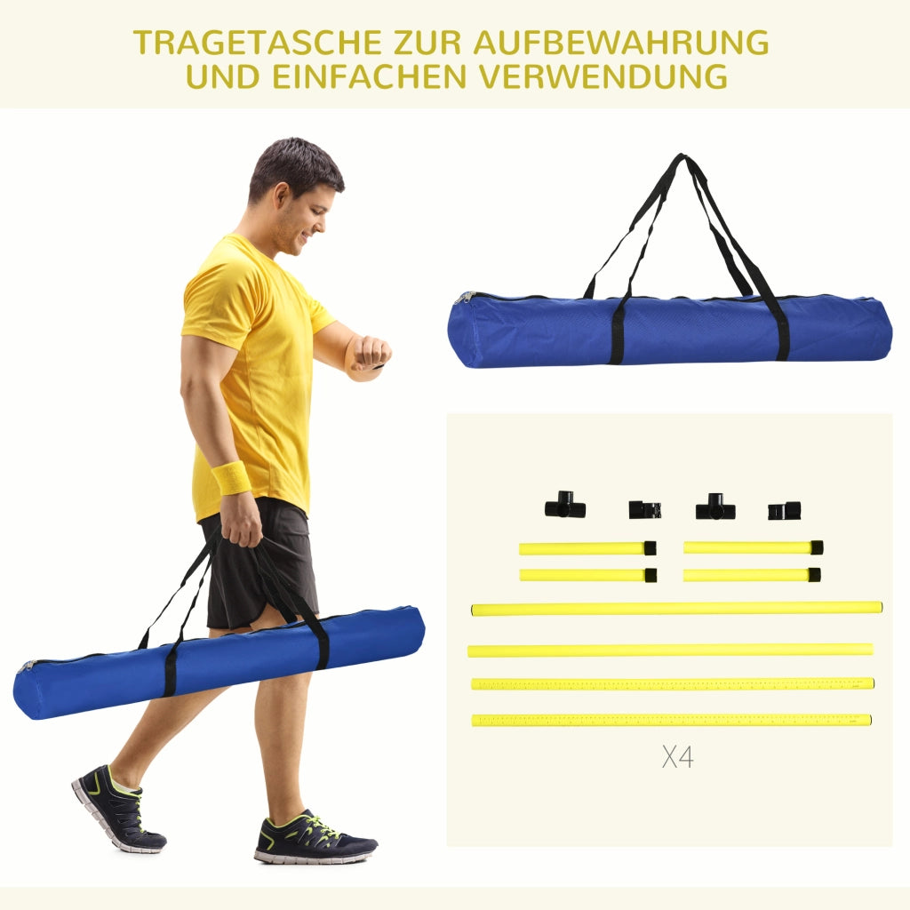 Set Agility per Cani con Ostacoli e Slalom ¨C Xylo ¨C Giallo con Borsa