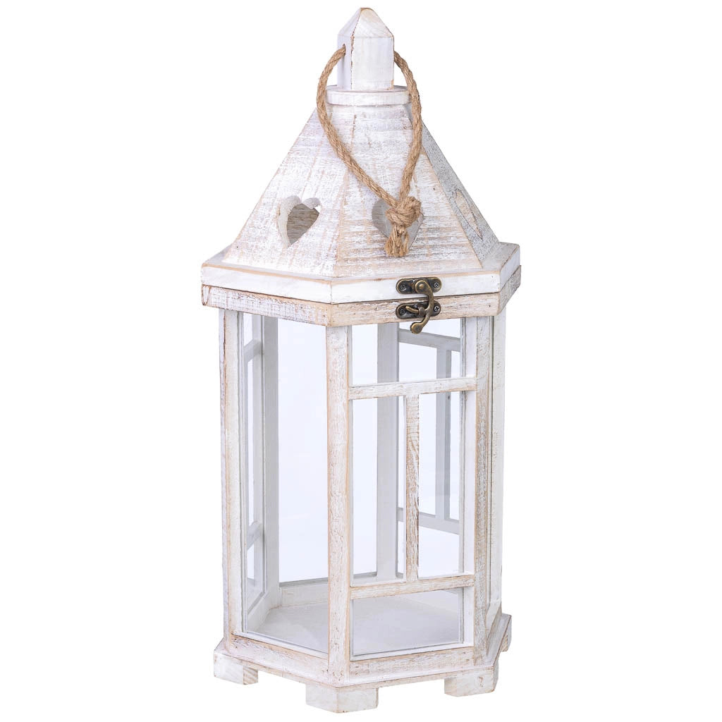 Lanterna in legno 22x22x51h cm