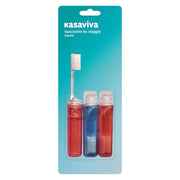 Set 3 Pezzi Spazzolino da Viaggio Portatile Multicolore