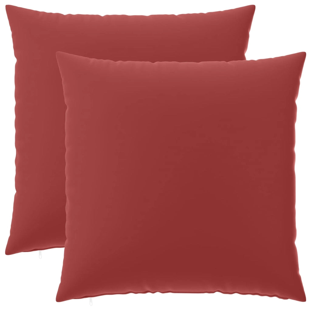 Federa 2 pcs HEERLEN Rosso Vino 60 x 60 cm Poliestere 912711