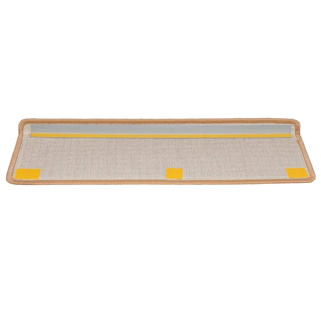 Tappetini per scale 20 pz 65x21x4 cm Beige Bordo rettangolare 3365853
