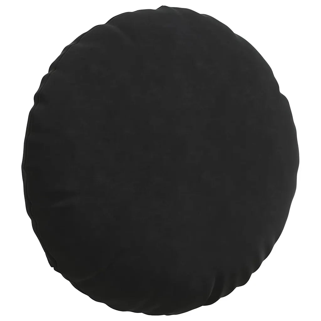 Cuscini per Seduta 2 pcs Nero Ø50 x 19 cm Velluto 42014180