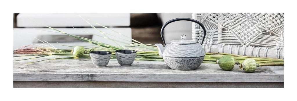 Bredemeijer 153019 Asia Jang Teiera in ghisa con filtro 1100 ml colore Grigio cemento