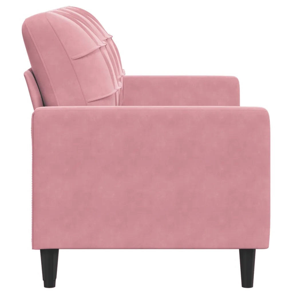 Divano a 2 Posti Rosa 140 cm in Velluto 4007627
