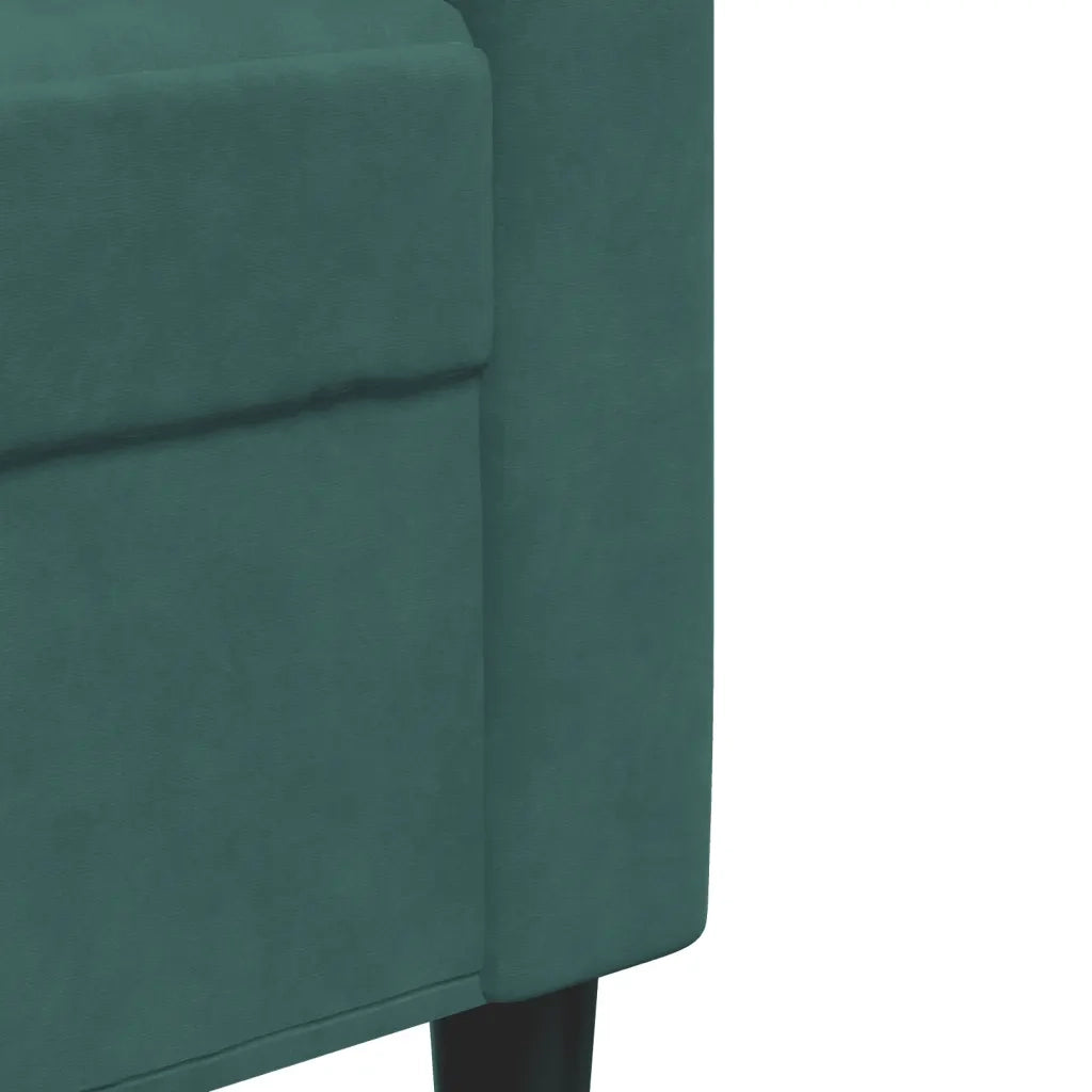 Set di Divani 4 pz con Cuscini e Rinforzi Verde scuro Velluto 3278383