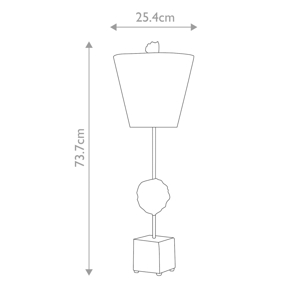 Lampada da tavolo Art Déco Petra bianca E27 Flambeau