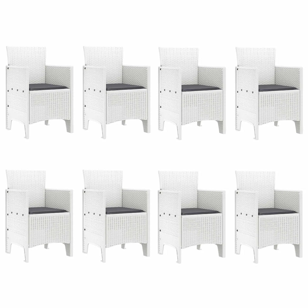 Set da Pranzo per Giardino 9 pcs Grigio chiaro Polipropilene 3378750