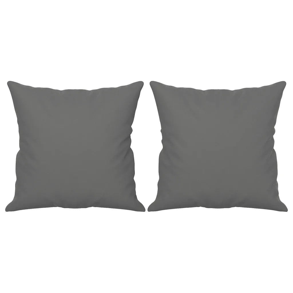 Divano 3 Posti Cuscini Grigio Scuro 180 cm Tessuto Microfibra