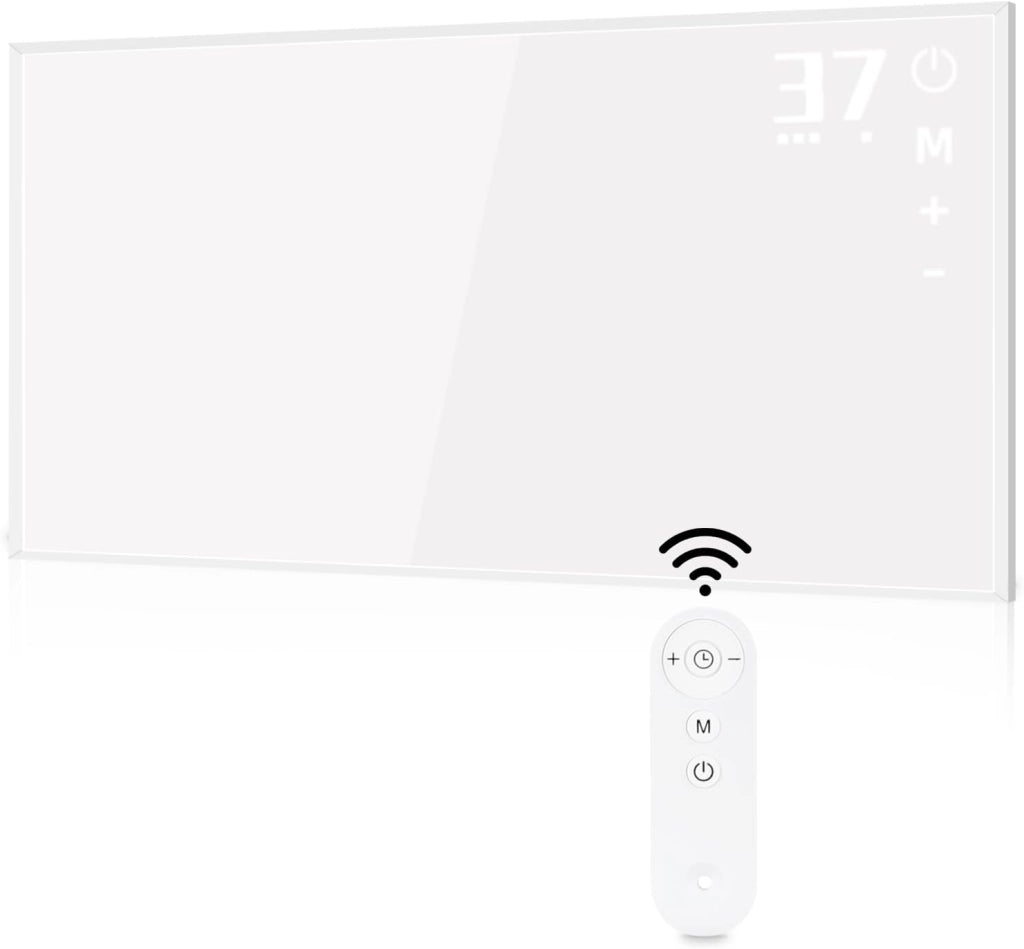 ZMH Riscaldatore a parete a infrarossi a risparmio energetico con telecomando per camere da letto e hotel