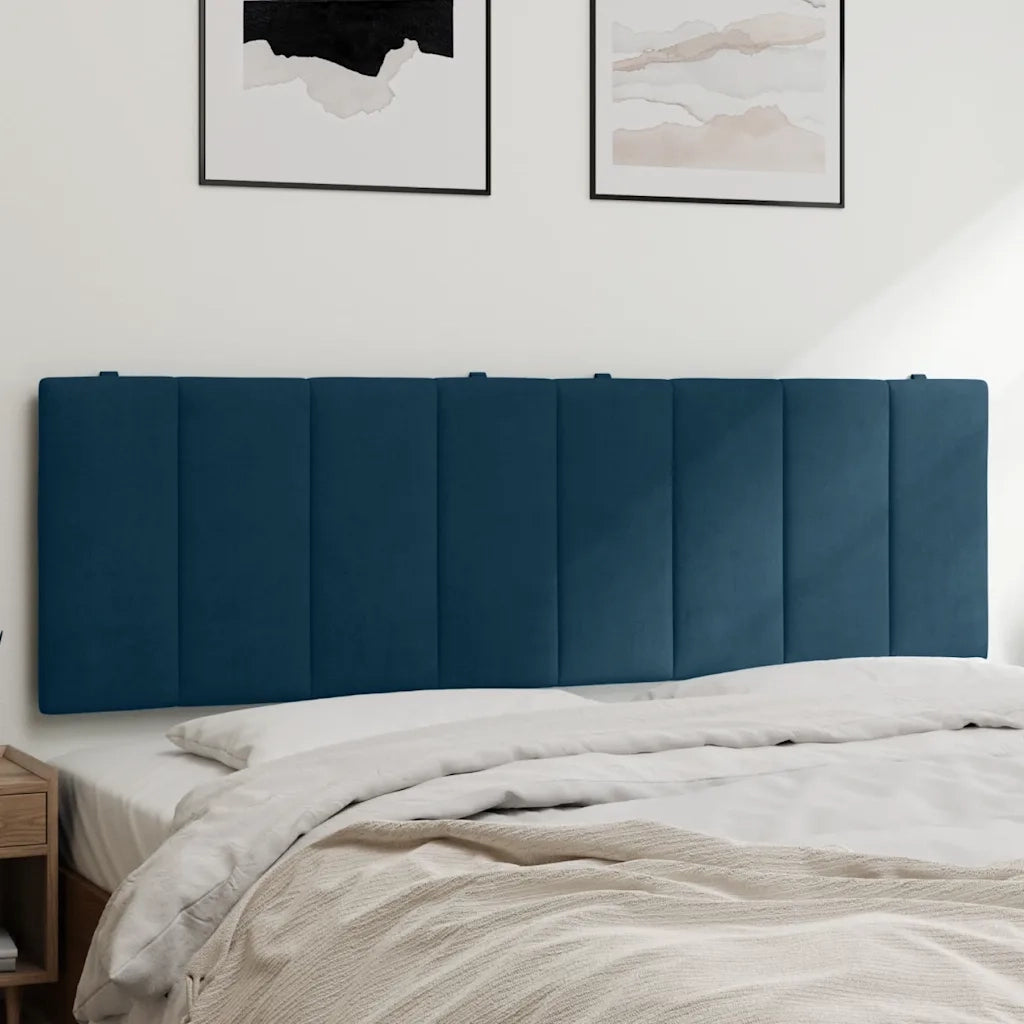 Cuscino Testiera Hanko Blu 160 cm in Velluto 374679