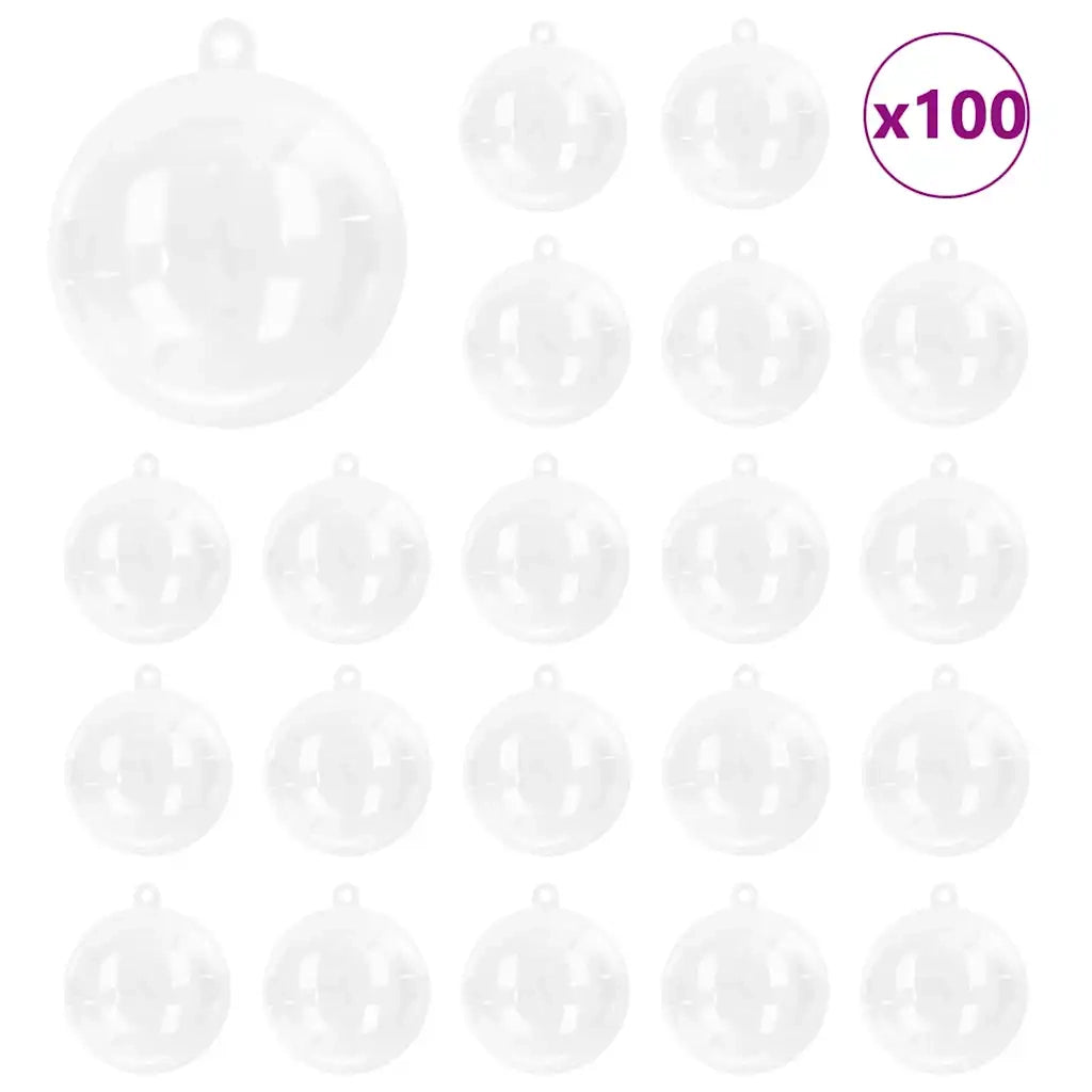 Set di Palle di Natale 100 pcs Trasparente Ø 10 cm 42018890