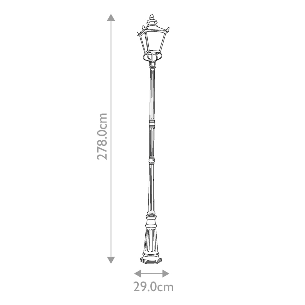 Lanterna da giardino retro nera E27 60W IP44 Elstead