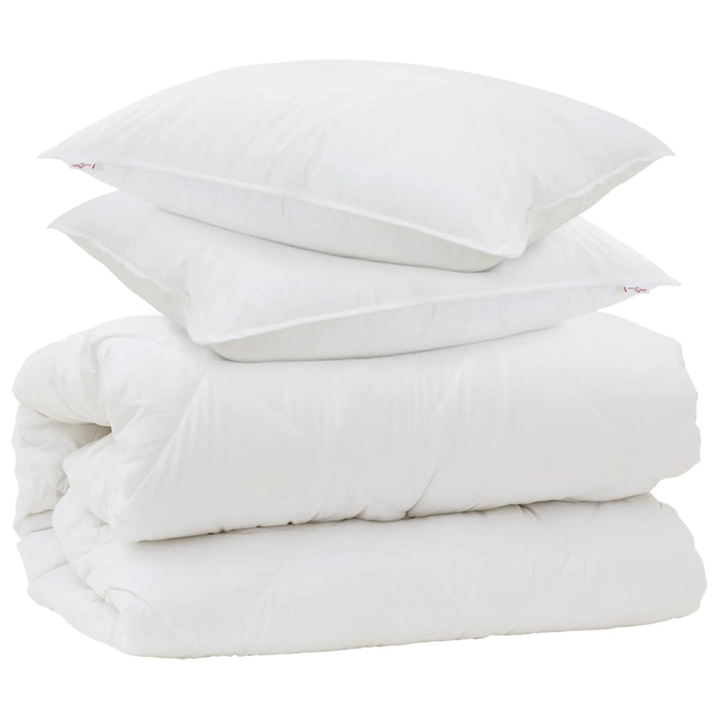 Piumone | Duvet con Cuscini con cuscino 3 pz Bianco Microfibra