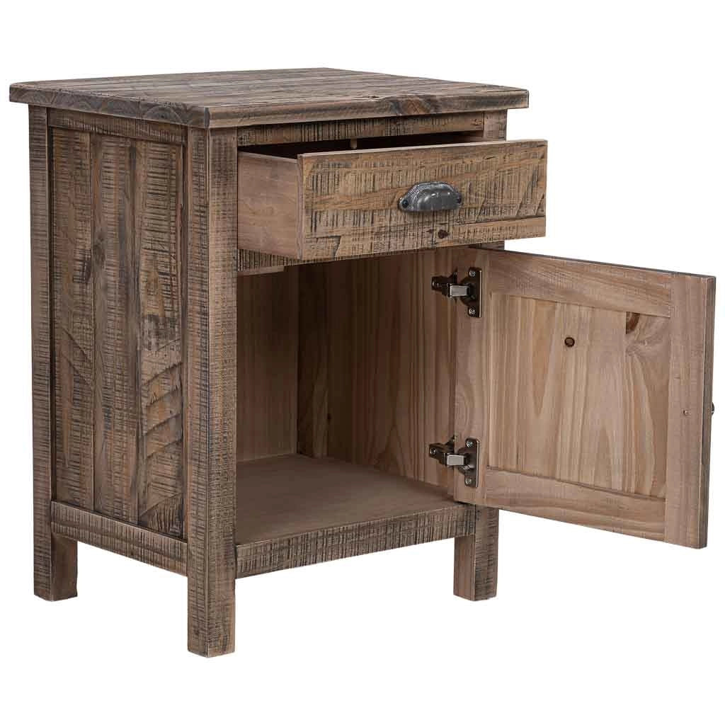 Comodino in legno marrone 50x40x65h cm