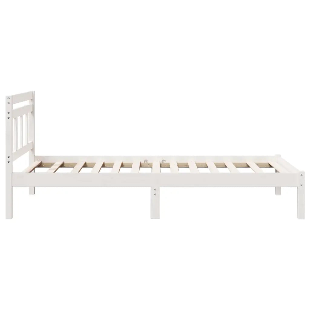 Struttura del letto-Giroletto-Rete del Letto Bianco 100 x 200 cm Pino massello 782958