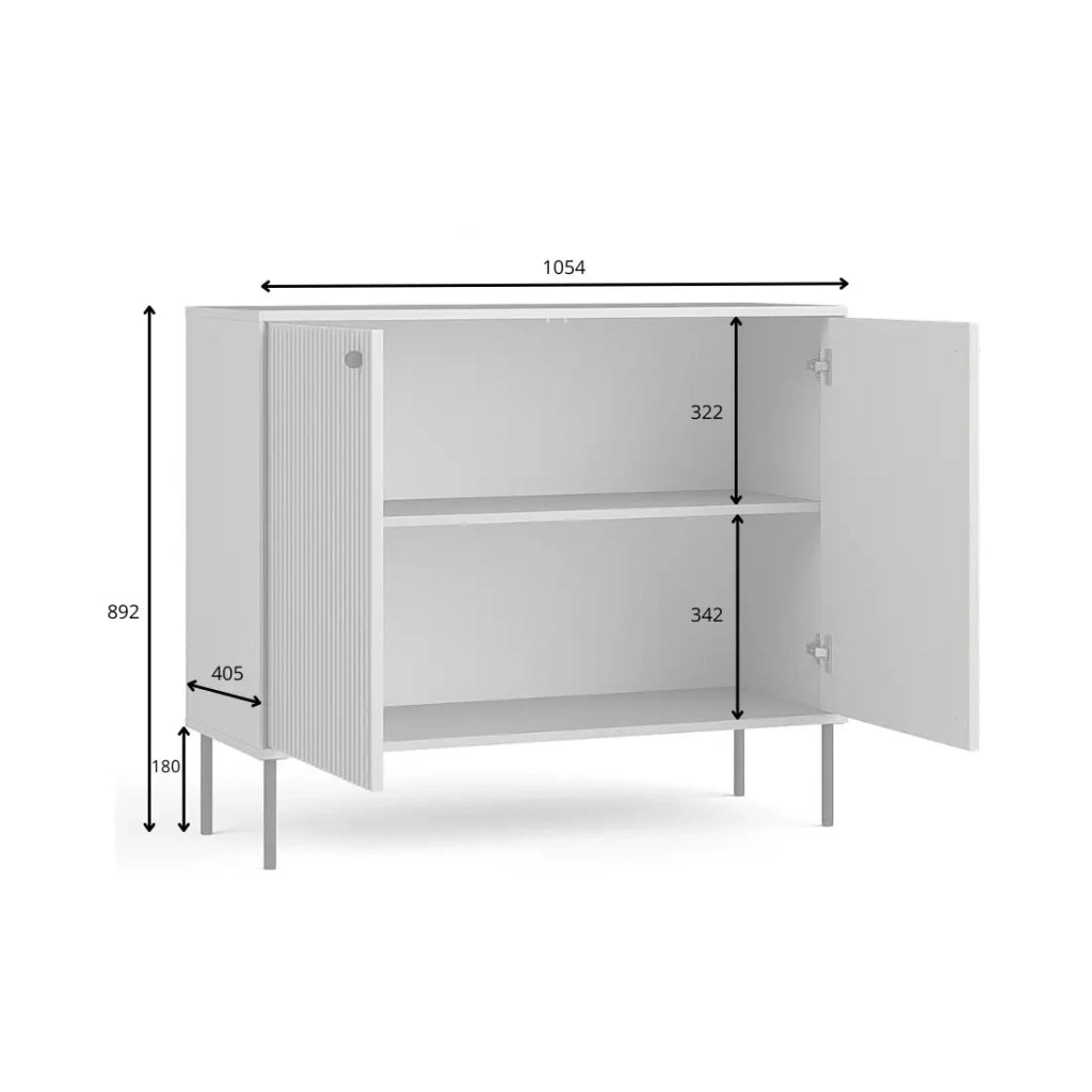 Buffet ISIS – 2 porte – Grigio – 105x89x41