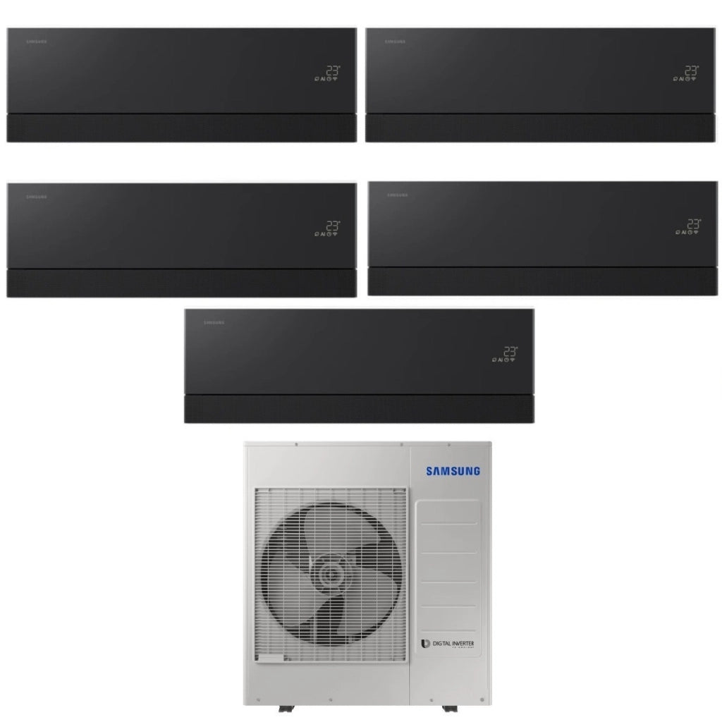 Condizionatore Penta Split Samsung WindFree Première Black 7+7+7+7+7 con AJ100TXJ5KG R-32 Wi-Fi Integrato