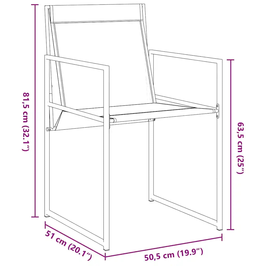 Set da Pranzo per Giardino 5 pcs Nero 3379342