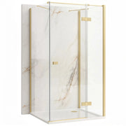 Cabina Doccia Rea Atlas 80x100 Brush Gold sinistra