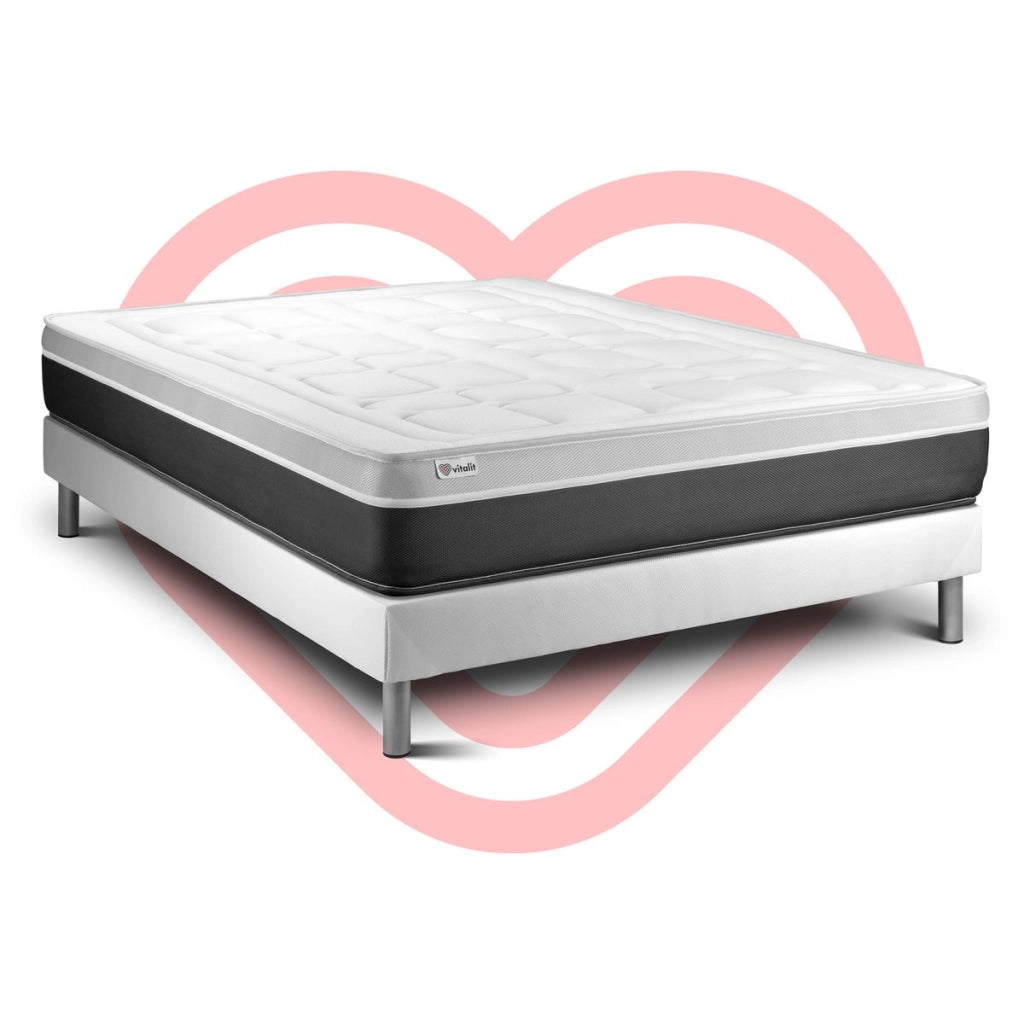 Letto con materasso VITAL SOFT 140 x 220 cm Rete kit Bianco