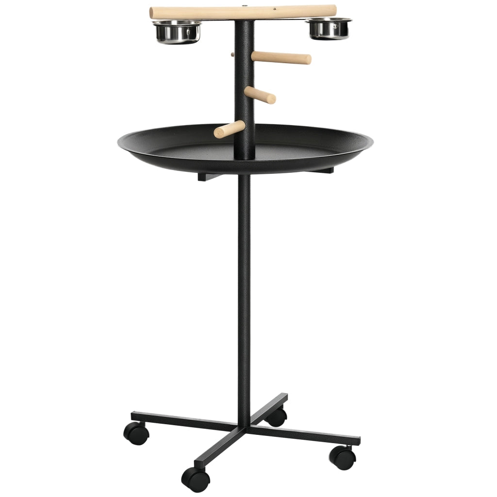 Mangiatoia per uccelli con supporto ¨C Minimal ¨C grigio, acciaio inox, ?60x111cm