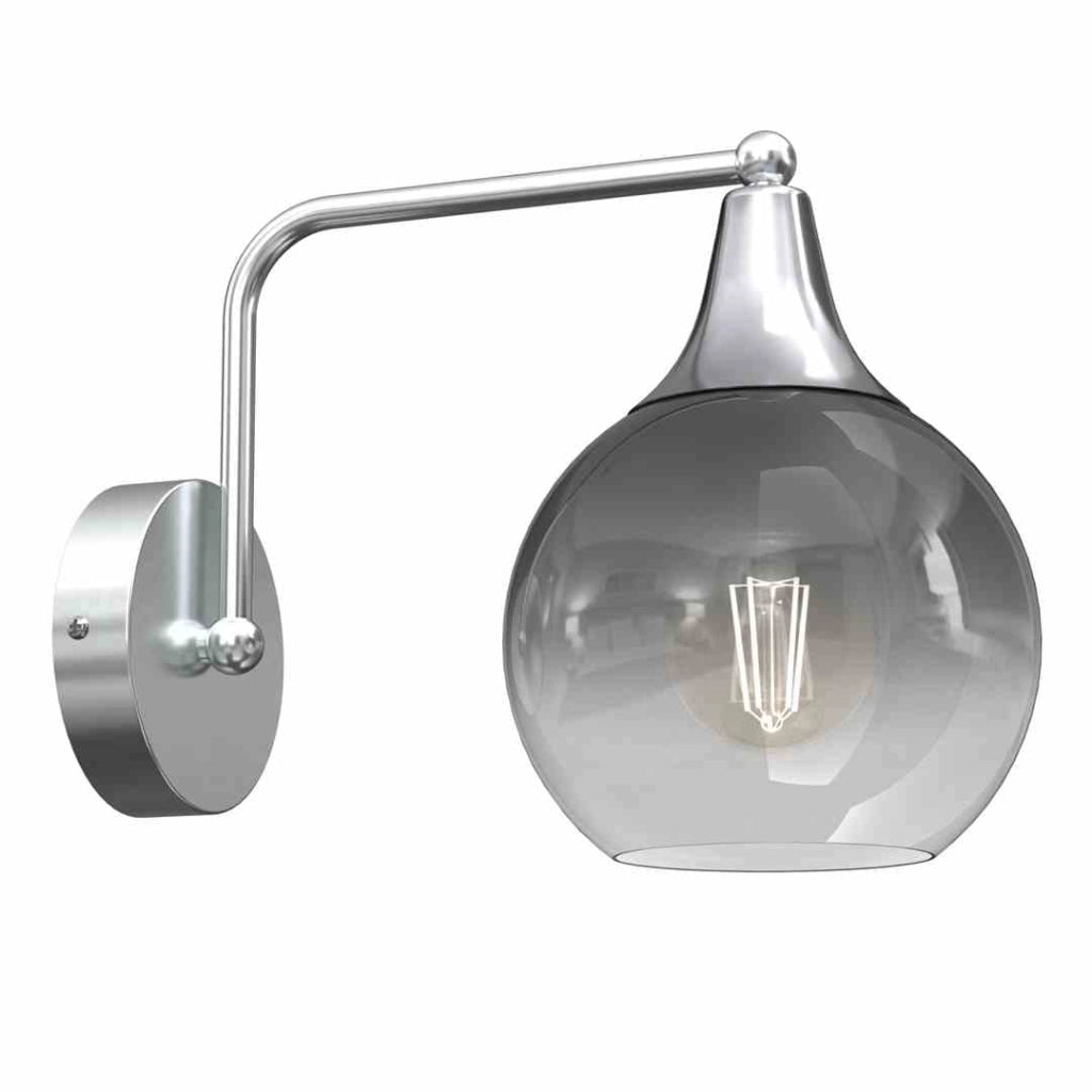 Applique Milagro MONTE vetro fumé cromato E27 MLP8319