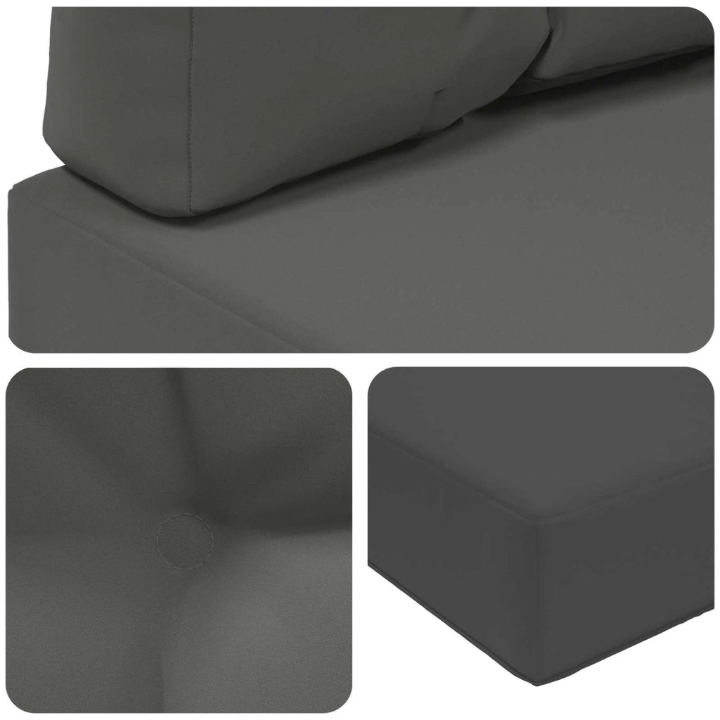 Cuscino per divano da esterno 3 pcs Antracite Poliestere 900880