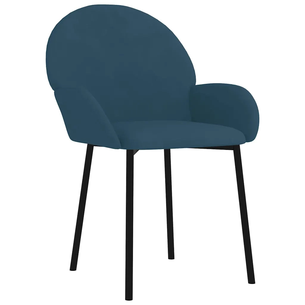 Sedie da Pranzo 2 pz Blu in Velluto 344762