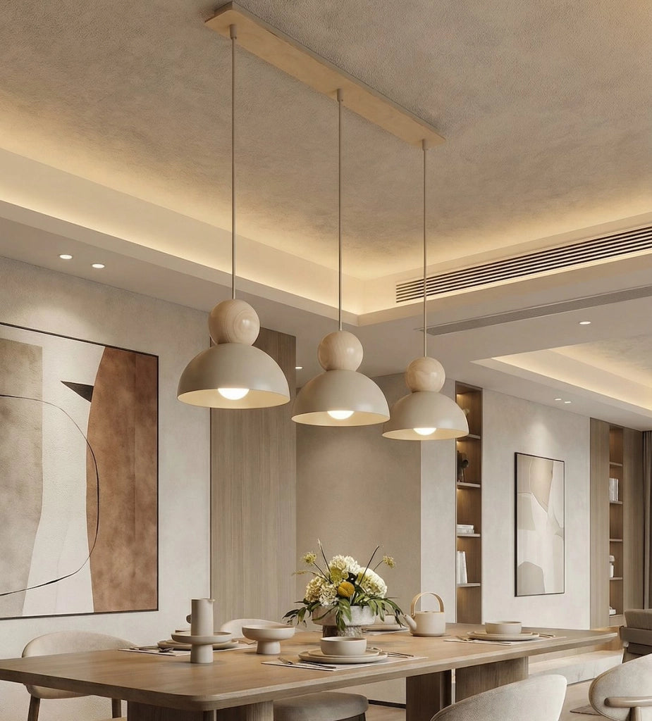 Lampada a soffitto KAKI beige in feltro Emibig