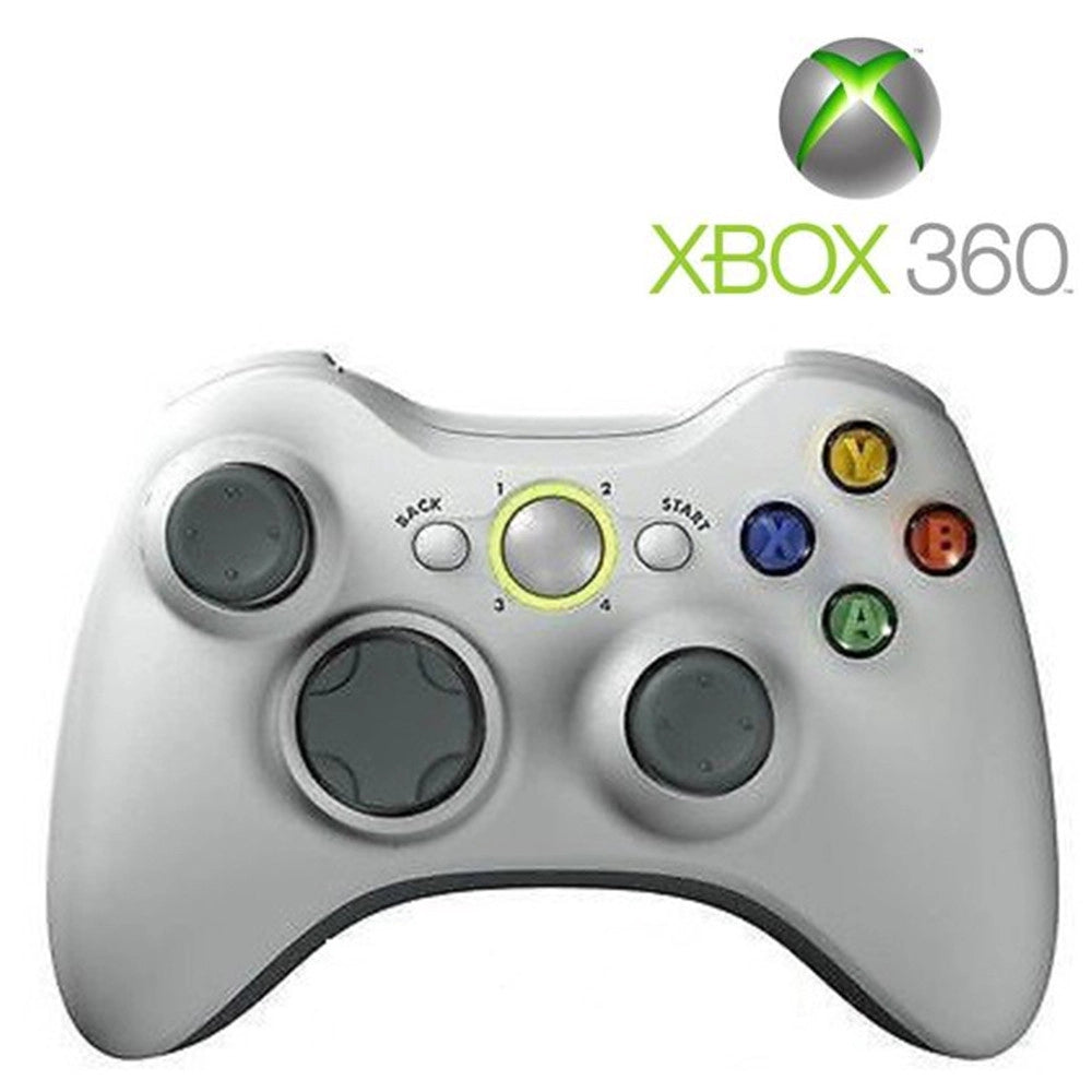 Trade Shop - Joystick Joypad Controller Per Xbox 360 Con Cavo Filo Usb Compatibile Bianco -