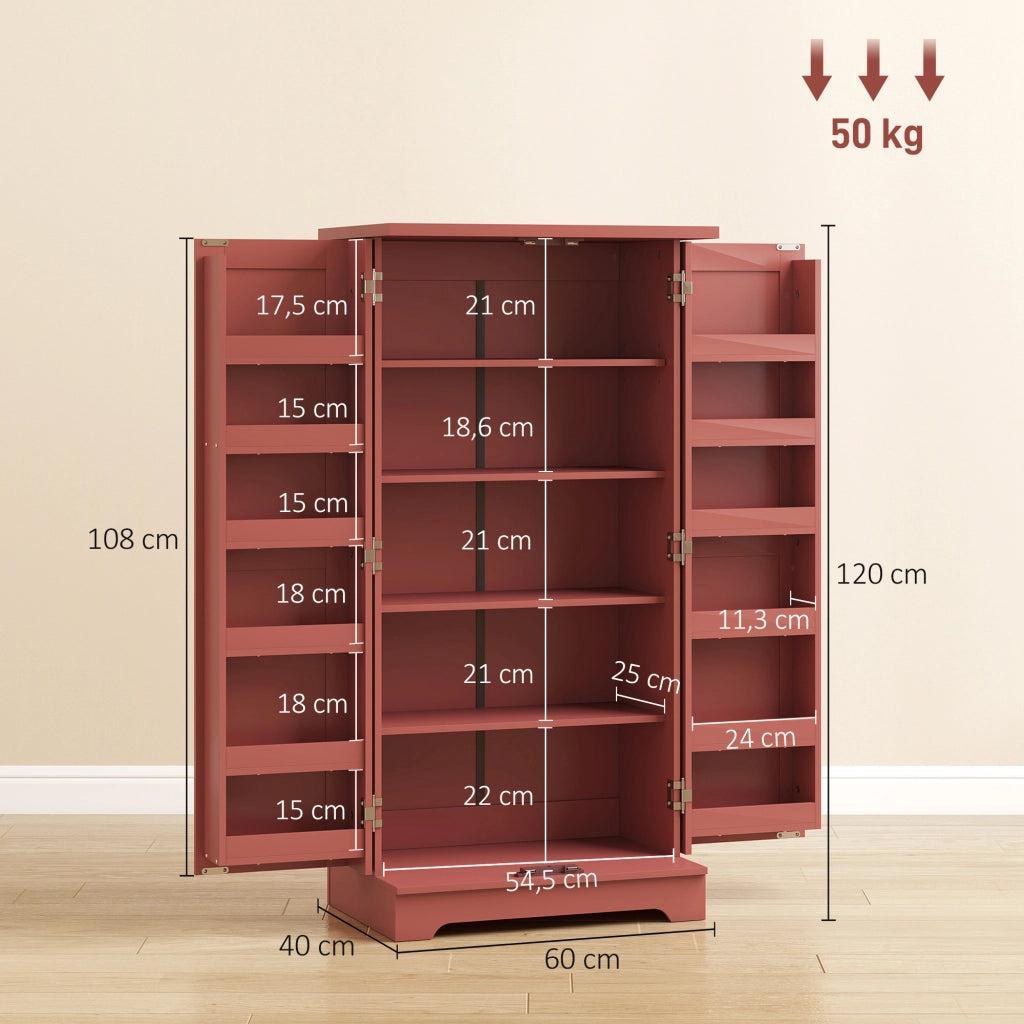 Buffet Cucina ¨C Minimal ¨C Legno Rosso 60x40x120 cm