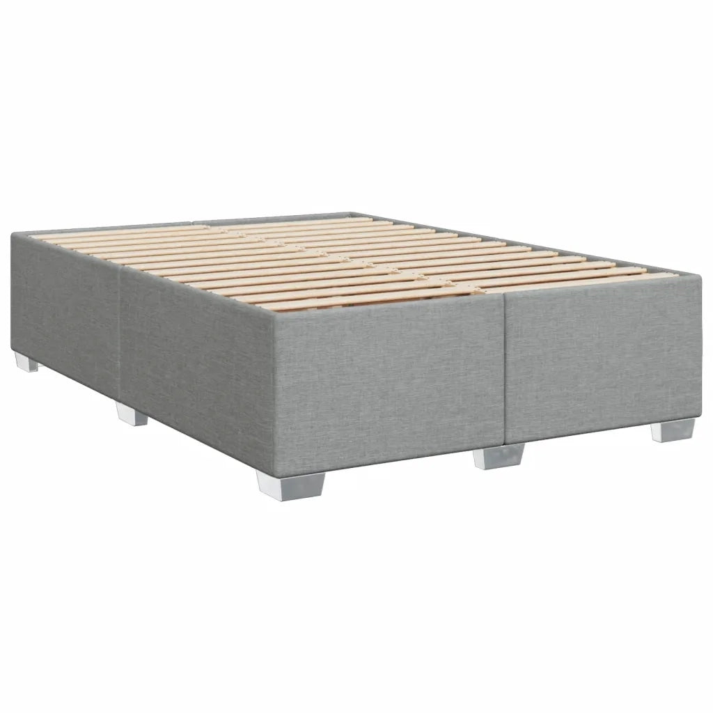 Giroletto a Molle con Materasso Grigio Chiaro 140x200cm Tessuto 3290511