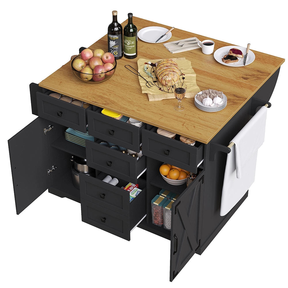 Isola cucina premium - Xylo - mobile con ruote nero