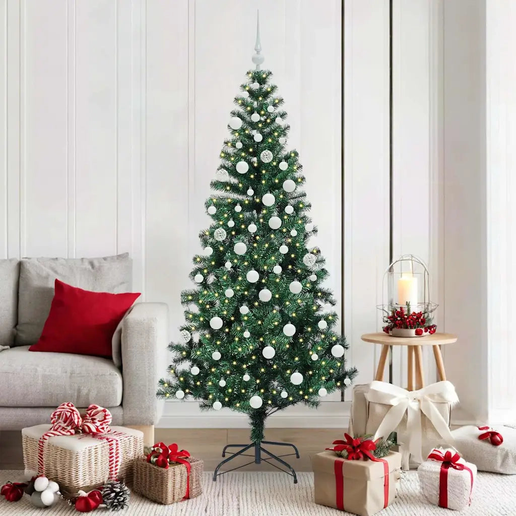Albero di Natale artificiale con luci integrate Verde 180 cm 3396765