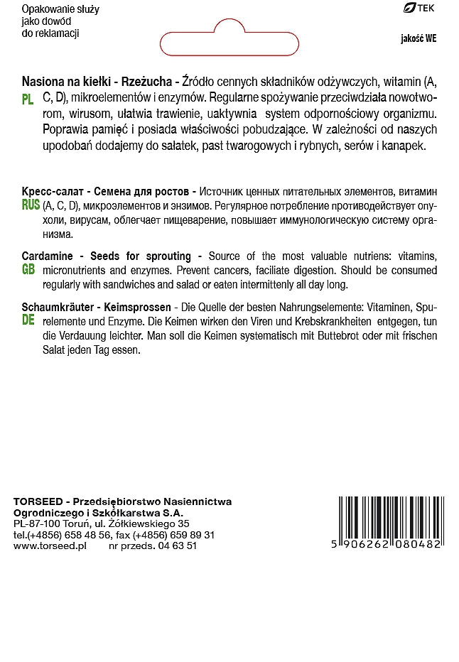 Semi di germogli di crescione 30g