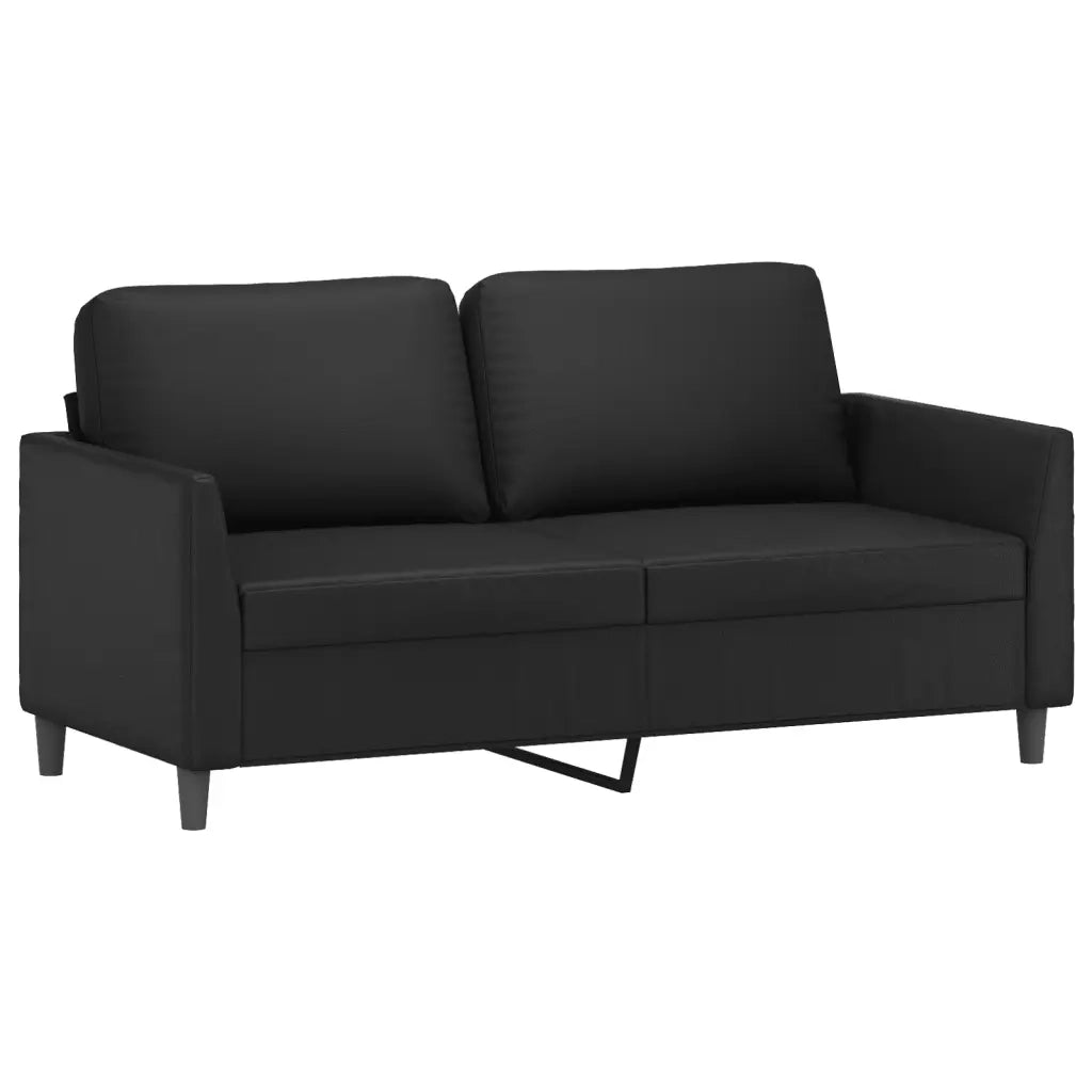 Set di Divani 3 pz con Cuscini Nero in Similpelle 3201755