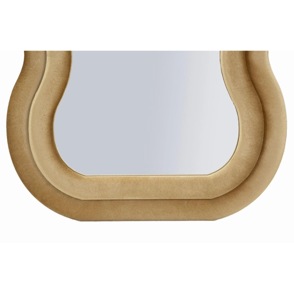 Specchio con Cornice Onda 1, Oro, MDF, 60x6x160 cm