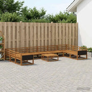 Set di divani da esterno 11 pcs Naturale