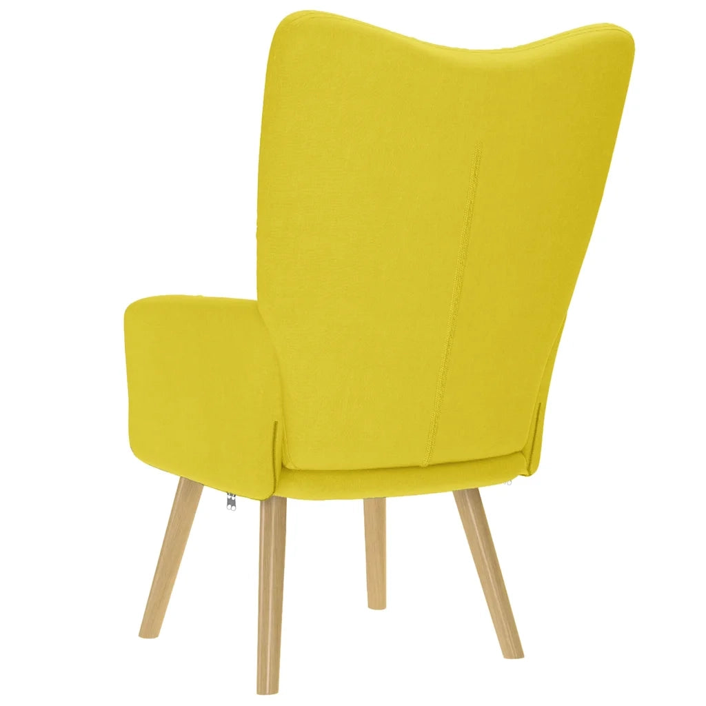 Poltrona | Sedia Relax Giallo Chiaro in Tessuto
