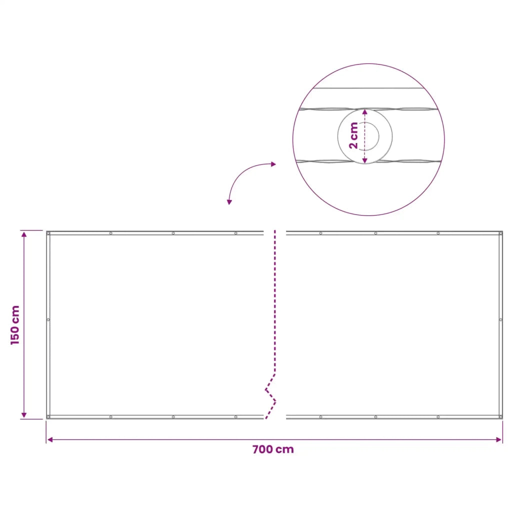 Schermo di Privacy per Balcone 150 x 700 cm 42036403