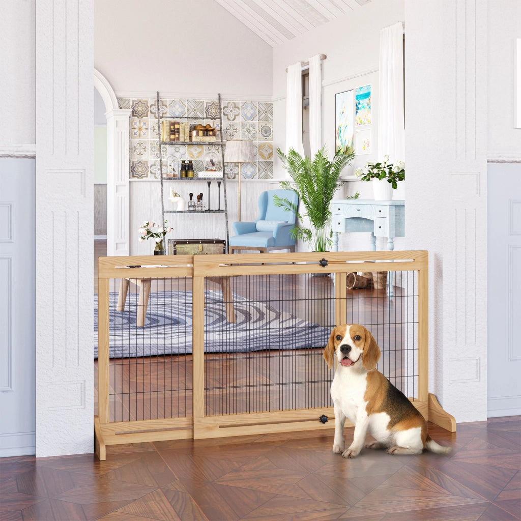 Cancello per Scale e Cani ¨C zephmum ¨C 180 cm Naturale e Nero