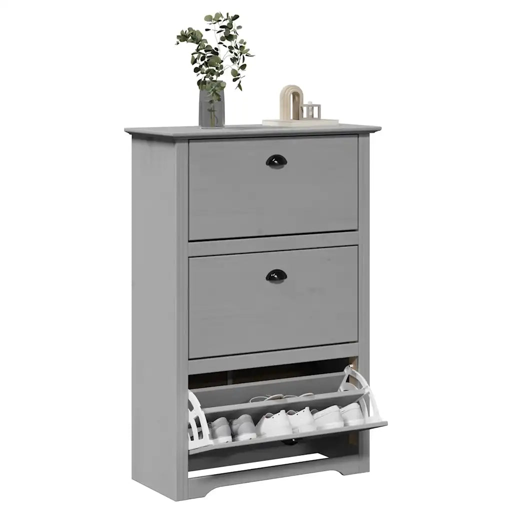 Scarpiera | Mobile per scarpe BODO Grigia 80x35x118 cm