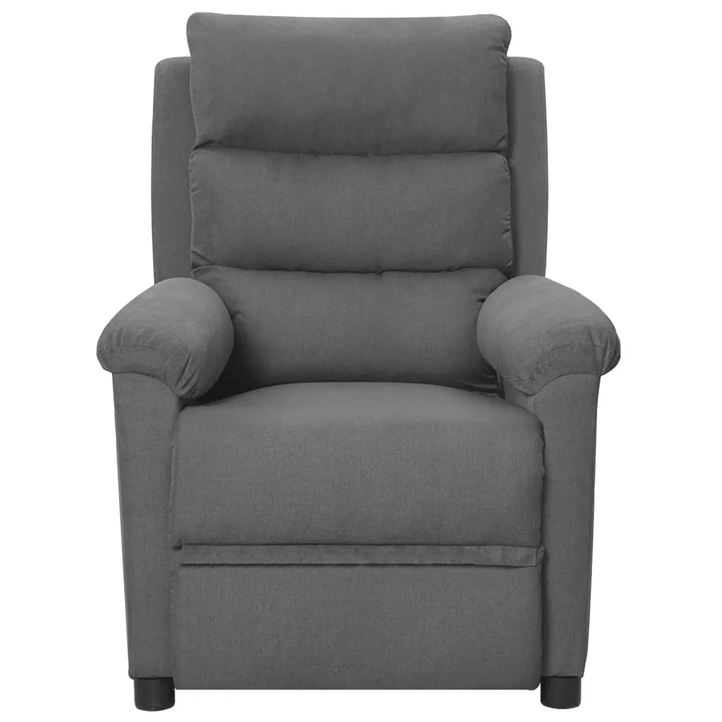 Poltrona | Sedia Relax Reclinabile in Tessuto Grigio Chiaro