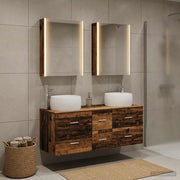 Set di mobili per il bagno 5 pz Legno antico 3407053