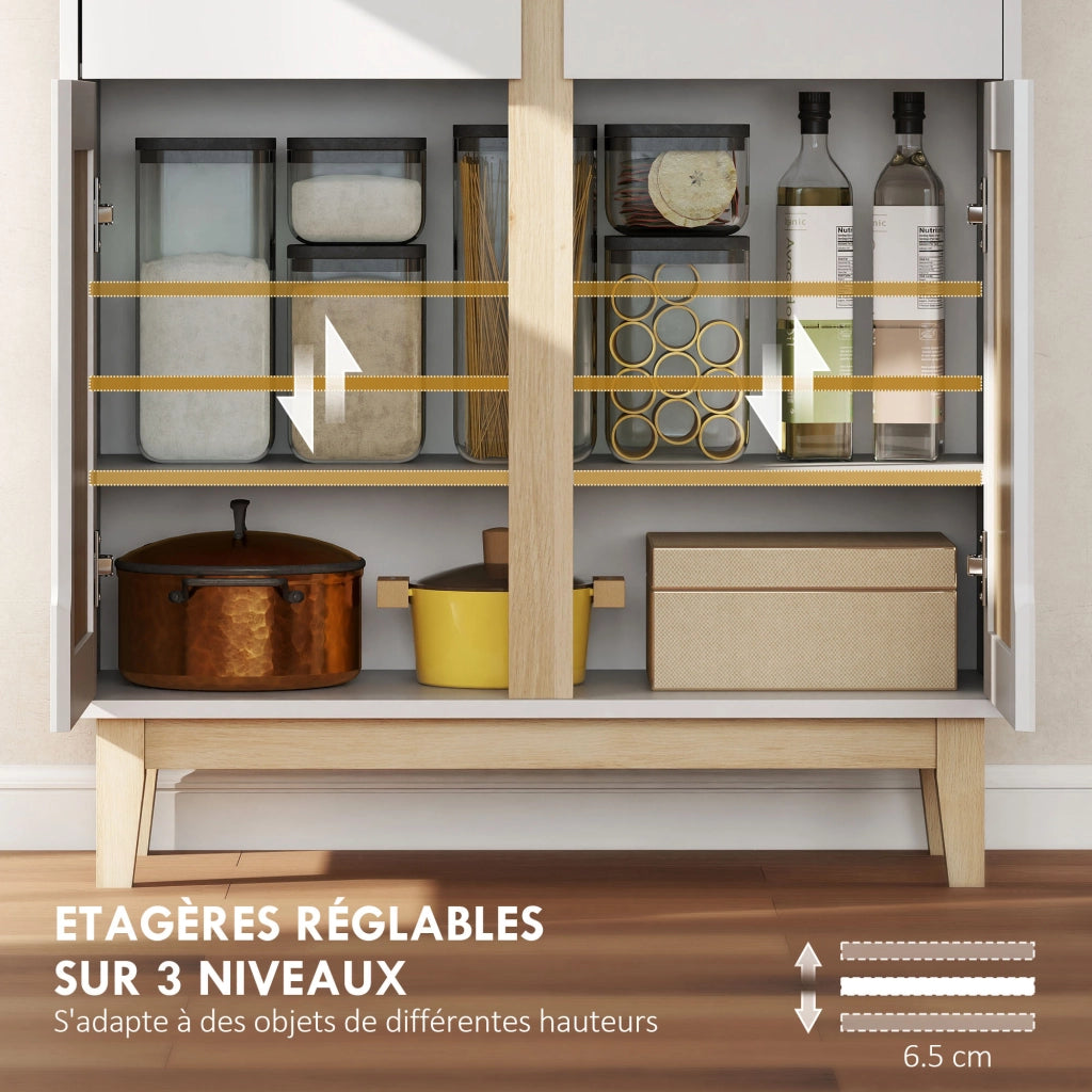 Armadio da cucina ¨C Minimal ¨C bianco e rovere 80x35x170cm
