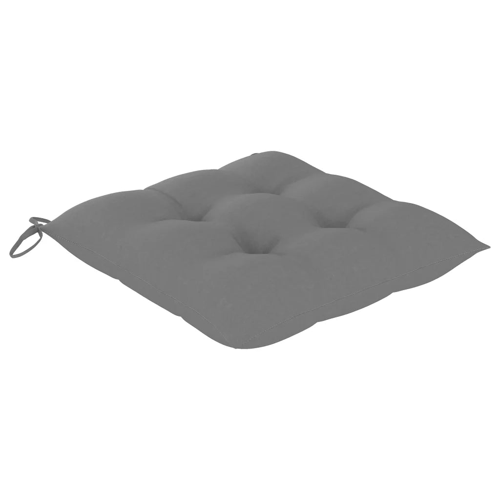 Sedie da Giardino con Cuscini Grigi 6 pz in Massello di Teak 3065606