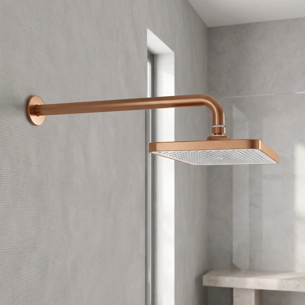 Soffione Doccia Rettangolare Rea Js-032 Brushed Copper