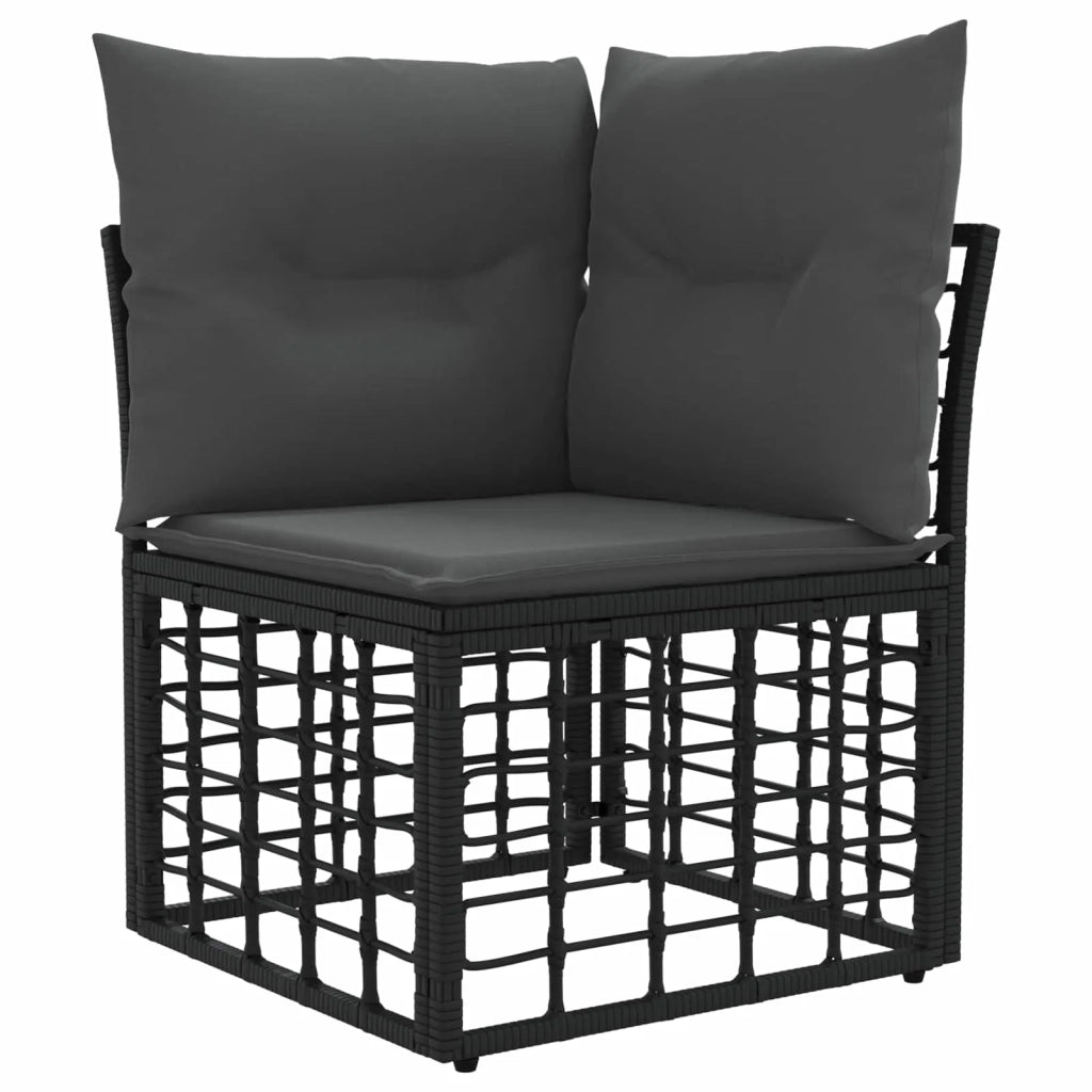 Set di divani da esterno Nero Poliestere 3437487