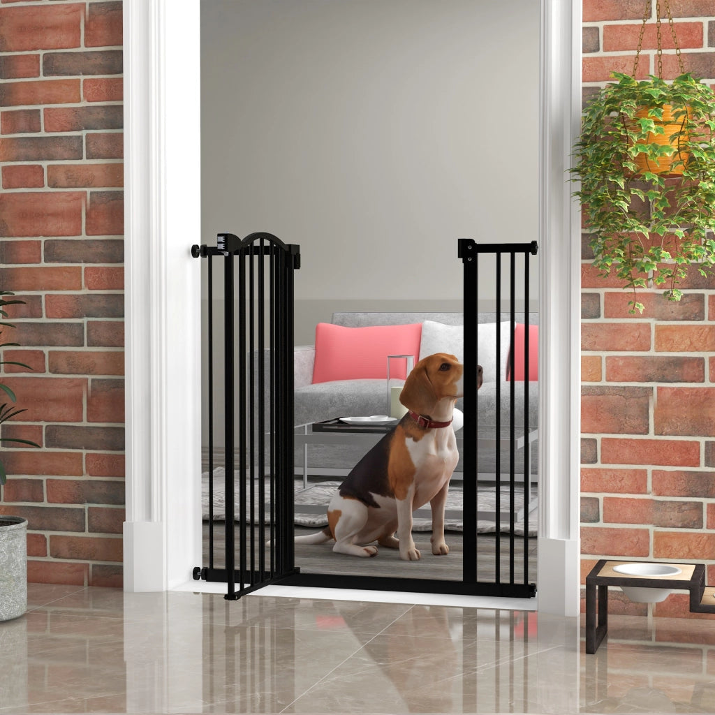 Barriera per Cani con Larghezza Regolabile 76-104 cm ¨C Zephmum ¨C Nero